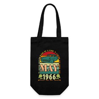cadeau anniversaire mai 1966, mai 1966, May 1966. - Sac à bouteille - noir - Devant
