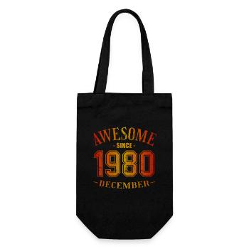 December 1980 - Birthday in December Awesome - Gift Bag for Bottles - black - Front