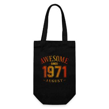 Août 1971 - Anniversaire en août Génial - Sac à bouteille - noir - Devant
