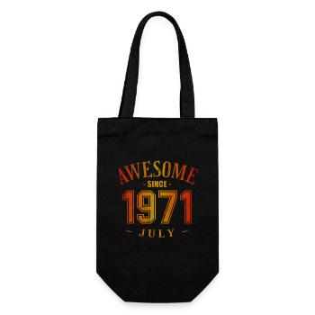 July 1971 - Geburtstag im Juli Awesome - Geschenkbeutel für Flaschen - Schwarz - Vorne