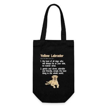 Labrador Retriever jaune - Sac à bouteille - noir - Devant