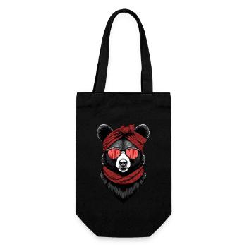 Funny Mama Bear Mother Bear Bear Lover - Gift Bag for Bottles - black - Front