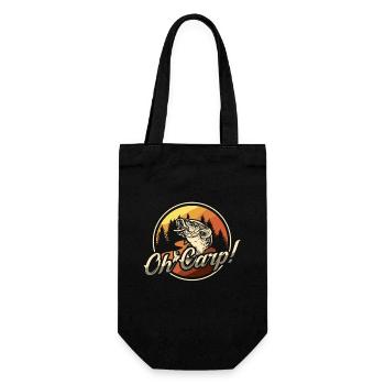 Carp Fishing Oh Carp Loves Sport Fishing Fishermen - Gift Bag for Bottles - black - Front