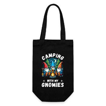 Camping-car caravane de nains de jardin - Sac à bouteille - noir - Devant