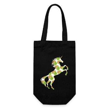 Kiwis Einhorn T-Shirt Chinesisches Stachelbeer-Wortspiel - Geschenkbeutel für Flaschen - Schwarz - Vorne