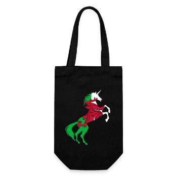 Licorne Pays de Galles Drapeau T-Shirt Licorne Magique Gallois - Sac à bouteille - noir - Devant