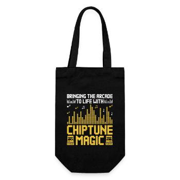 Chiptune Music Lover Groove to the Bleeps and Bloo - Gift Bag for Bottles - black - Front