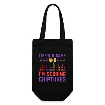 Chiptune Music Lover Groove to the Bleeps and Bloo - Gift Bag for Bottles - black - Front