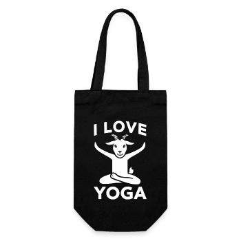 Goat yoga for relaxation and fun - Gift Bag for Bottles - black - Front