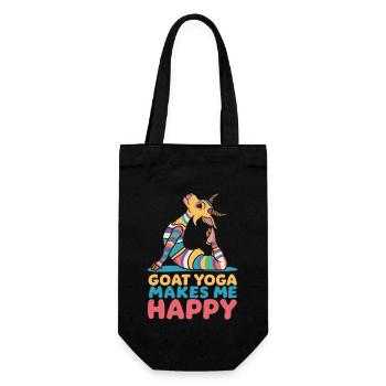 Goat Yoga Makes Me Happy - Gift Bag for Bottles - black - Front