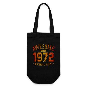 Février 1972 - Anniversaire en février Génial - Sac à bouteille - noir - Devant