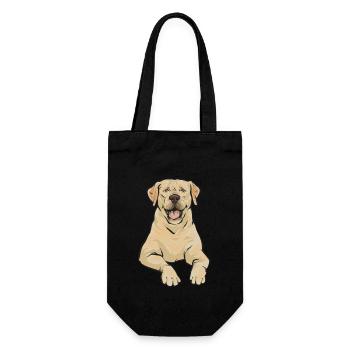 Yellow Labrador Retriever - Gift Bag for Bottles - black - Front