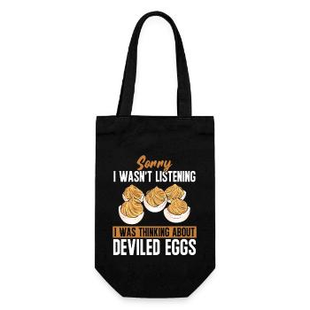 Gefüllte Eier Deviled Eggs - Geschenkbeutel für Flaschen - Schwarz - Vorne