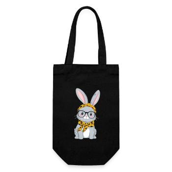 Maman Lapin Mignon Lapin Maman Mignon Lapin de Pâques - Sac à bouteille - noir - Devant