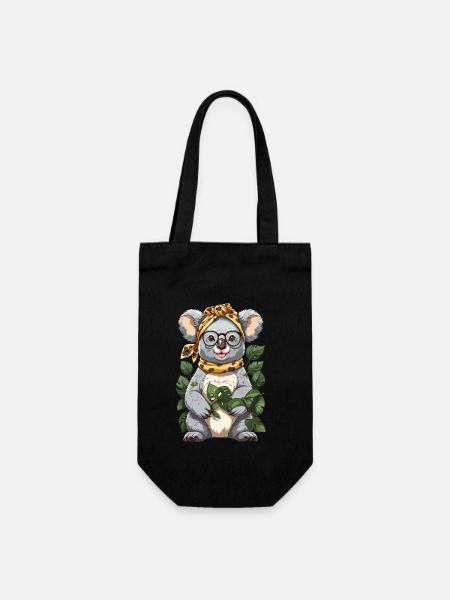 Drôle Koala Maman Mignon Koala Ours Amour - Sac à bouteille - noir