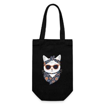 Cute Cat Mom Cat Lover Mom Style - Gift Bag for Bottles - black - Front