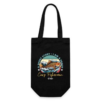 Pêcheur de carpe Une histoire courte Je suis un amateur de pêche - Sac à bouteille - noir - Devant