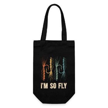 Fly Fishing I'm So Fly Sportfishing Fisherman - Geschenkbeutel für Flaschen - Schwarz - Vorne