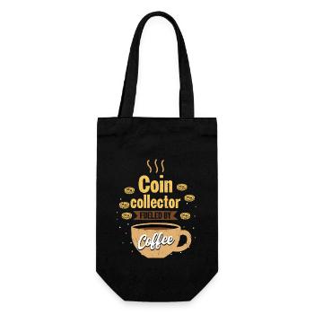 Collectionneur de pièces de monnaie alimenté par le café : Réveillez-vous et faites-le - Sac à bouteille - noir - Devant