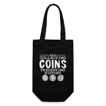 Coin Collector: Guardian of History's Treasures - Geschenkbeutel für Flaschen - Schwarz - Vorne