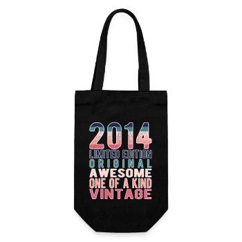 Limited Edition Since 2014 Birthday Vintage 2014 - Gift Bag for Bottles - black - Front