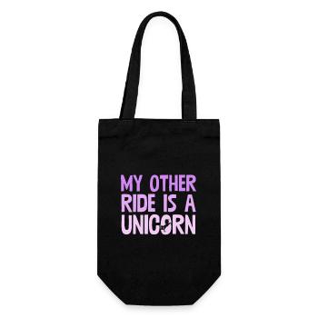 Mon autre manège est une licorne jeu de mots licorne magique - Sac à bouteille - noir - Devant