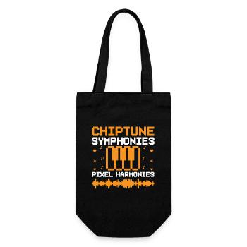 Chiptune Music Lover Groove zu den Bleeps und Bloo - Geschenkbeutel für Flaschen - Schwarz - Vorne