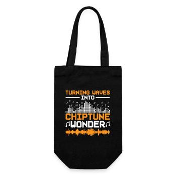 Chiptune Music Lover Groove zu den Bleeps und Bloo - Geschenkbeutel für Flaschen - Schwarz - Vorne