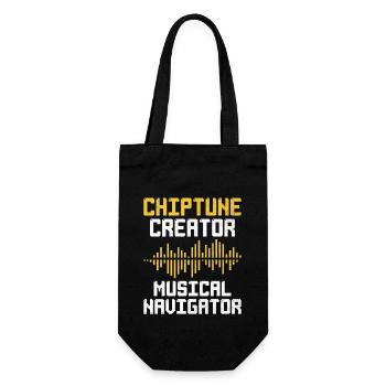 Chiptune Music Lover Groove zu den Bleeps und Bloo - Geschenkbeutel für Flaschen - Schwarz - Vorne