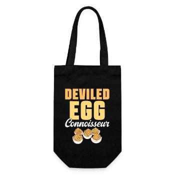Gefüllte Eier Deviled Eggs - Geschenkbeutel für Flaschen - Schwarz - Vorne
