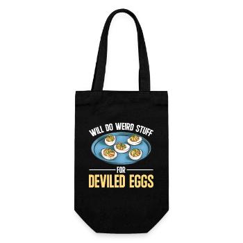 Gefüllte Eier Deviled Eggs - Geschenkbeutel für Flaschen - Schwarz - Vorne