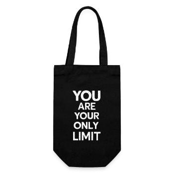 You Are Your Only Limit Motivation - Geschenkbeutel für Flaschen - Schwarz - Vorne
