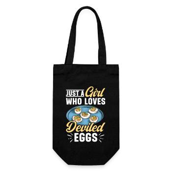 Gefüllte Eier Deviled Eggs - Geschenkbeutel für Flaschen - Schwarz - Vorne
