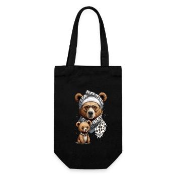 Funny Mama Bear Mother Bear Bear Lover - Gift Bag for Bottles - black - Front