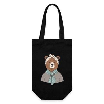 Drôle Maman Ours Mère Ours Ours Amoureux de l’Ours - Sac à bouteille - noir - Devant