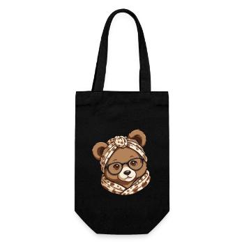 Funny Mama Bear Mother Bear Bear Lover - Gift Bag for Bottles - black - Front