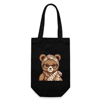 Funny Mama Bear Mother Bear Bear Lover - Gift Bag for Bottles - black - Front