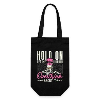 Introvert Hold On Let Me Overthink Introverting - Gift Bag for Bottles - black - Front