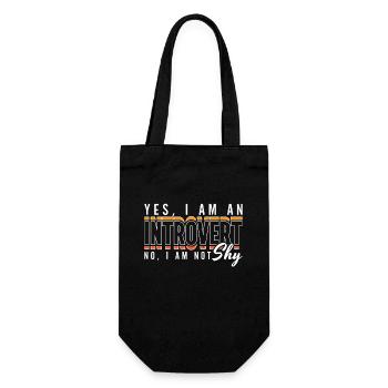 Introvert Yes I Am An Introvert No I Am - Gift Bag for Bottles - black - Front