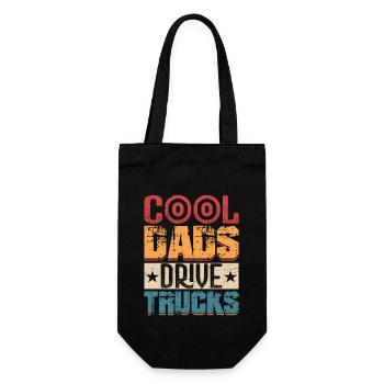 Cool Dads Drive Trucks Trucking Trucker - Geschenkbeutel für Flaschen - Schwarz - Vorne