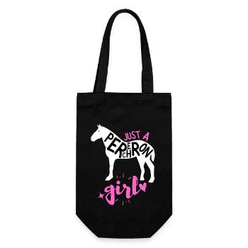 Juste une fille percheron | Race de cheval Femmes Fille - Sac à bouteille - noir - Devant