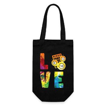 Bingo Player Watercolor Love - Geschenkbeutel für Flaschen - Schwarz - Vorne