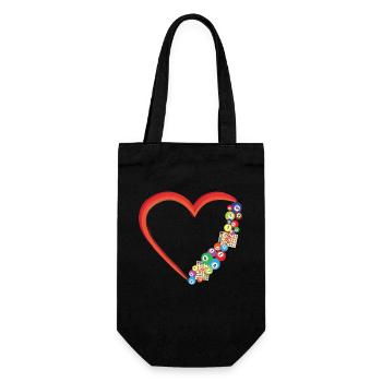 Bingo Player Heart - Geschenkbeutel für Flaschen - Schwarz - Vorne