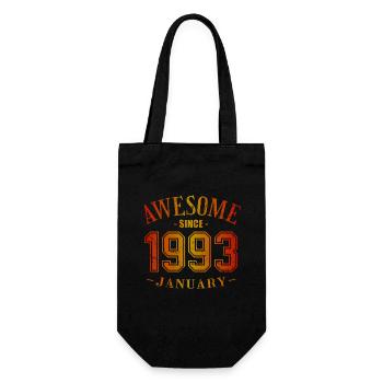 January 1993 - Geburtstag im Januar Awesome - Geschenkbeutel für Flaschen - Schwarz - Vorne