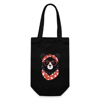 Drôle Maman Ours Mère Ours Ours Amoureux de l’Ours - Sac à bouteille - noir - Devant