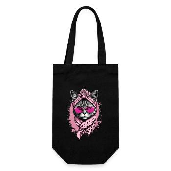 Cute Cat Mom Cat Lover Mom Style - Gift Bag for Bottles - black - Front