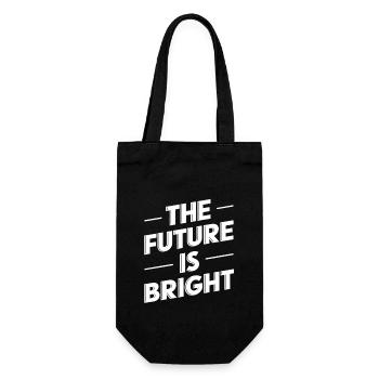Die Zukunft Ist Strahlend Motivation - Geschenkbeutel für Flaschen - Schwarz - Vorne