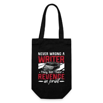 Writing Never Wrong A Writer They Get Literature - Gift Bag for Bottles - black - Front