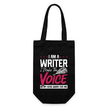Ecrire Je suis un écrivain Je fais The Voice Journaliste - Sac à bouteille - noir - Devant