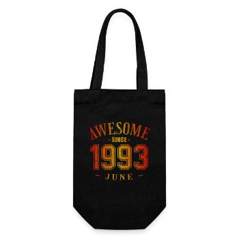 June 1993 - Geburtstag im Juni Awesome - Geschenkbeutel für Flaschen - Schwarz - Vorne